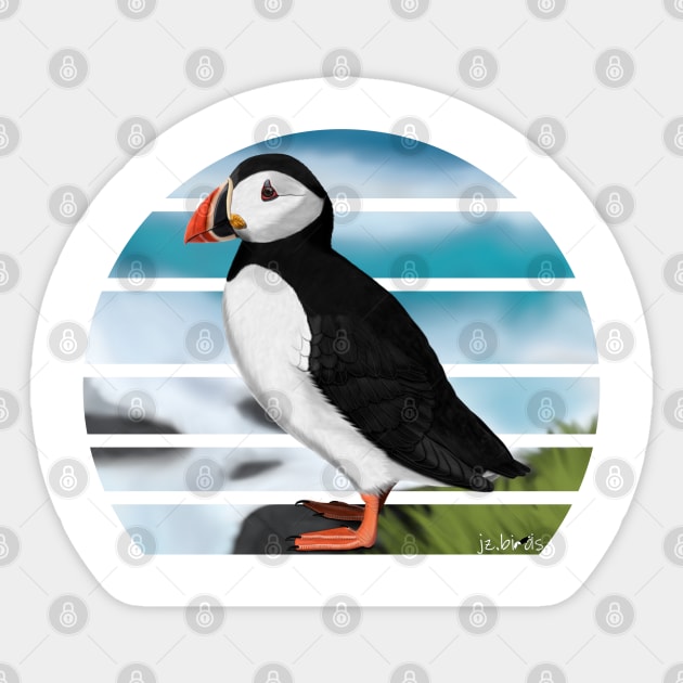 jz.birds Puffin Bird Watching Birding Sticker by jzbirds